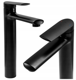 Bateria Umywalkowa Wysoka Buzz Black 28 cm Rea
