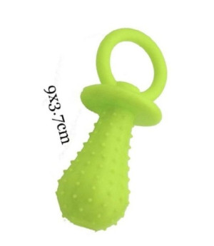 Gumowy smoczek gryzak zabawka z dzwonkiem 9cm
