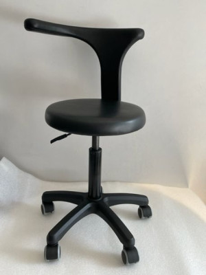 Taboret warsztatowy, medyczny, laboratoryjny hoker Wera czarny