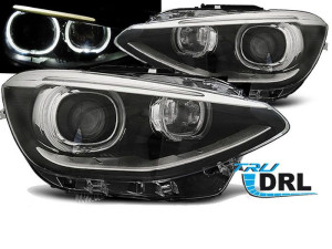 LAMPY Reflektory BMW F20/F21 11-14 RINGI LED BLACK