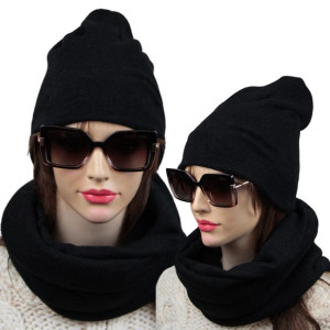 PIĘKNY Komplet BEANIE czapka + KOMIN szalik POLSKI