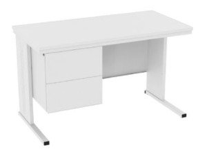 Metalowe biurko lekarskie Bim 212S białe RAL 9010