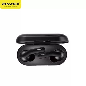 AWEI słuchawki Bluetooth 5.0 T10C TWS + stacja dokująca czarny/black