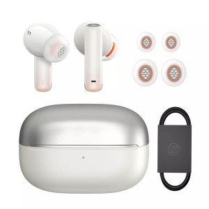 Bezprzewodowe słuchawki dokanałowe Bluetooth 5.2 Baseus Storm 1 TWS Białe