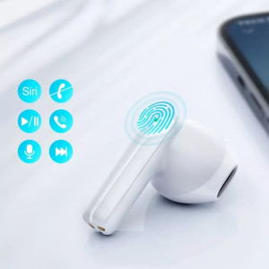 Słuchawki bezprzewodowe Bluetooth 5.3 douszne ENC Joyroom wodoodporne białe