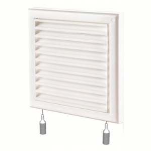 WPFMV100VR Kratka regulowana 154x154 kołnierz 100 biała Vents