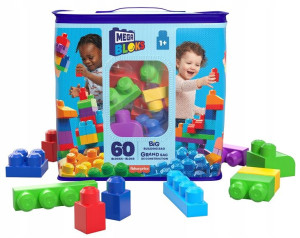 Mega Bloks Duża Torba Klocki 60el Niebieskie Dch55