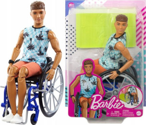 Barbie Lalka Ken Na Wózku Inwalidzkim Hjt59