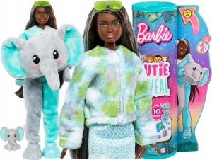 Barbie Cutie Reveal Dżungla Lalka Słoń Hkp98