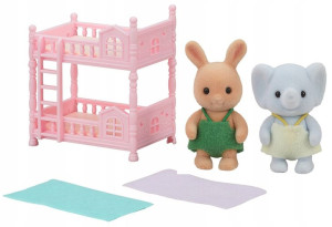 Sylvanian Families Królik I Słonik Z Łózkiem 5551