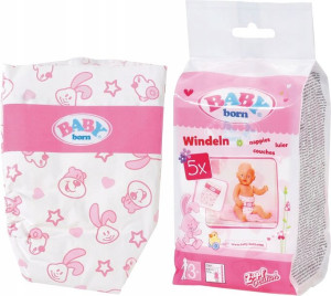 Baby Born Pieluchy Pieluszki Zestaw 5 Sztuk 826508