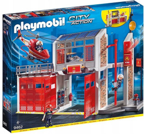 Playmobil Duża Remiza Strażacka I Helikopter 9462