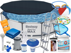 Bestway 56418 Basen Stelażowy 366x100 Zestaw 16w1