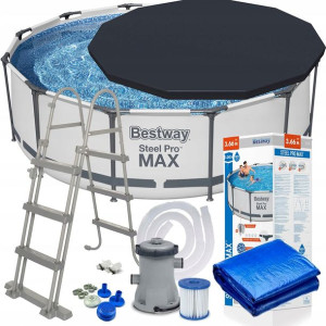Bestway 56418 Basen Stelażowy 366x100 Pokrywa Mata