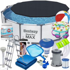 Bestway 56420 Basen Stelażowy 366x122 Zestaw 18w1