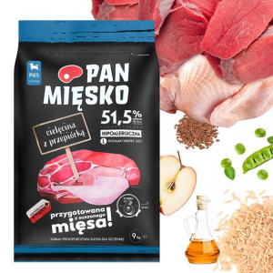 Pan Mięsko Karma Dla Psa Szczeniaka Cielęcina 9kg