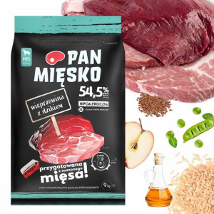 Pan Mięsko Sucha Karma Psa Wieprzowina Dzik 9kg
