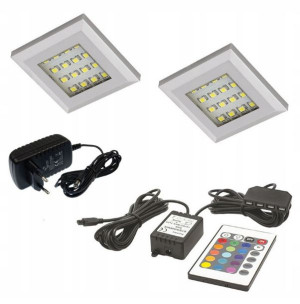 Oświetlenie led RGB 2 szt. pod półkę.