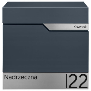 Skrzynka Pocztowa Na Listy Szara Antracyt Z Adresem