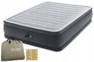 Intex 64414nd Dmuchany Materac Pompka 152x203x46cm