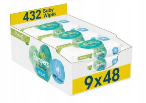 Chusteczki nawilżane Pampers Harmonie Aqua 9x48szt