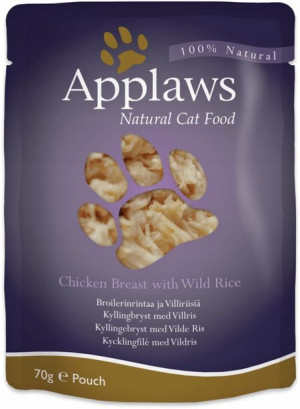 APPLAWS CAT Kurczak i dziki ryż w rosole 70g