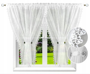Gotowa Firana 150x300 Gipiura Kokony Salon Kuchnia