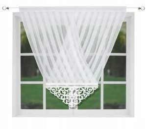 Firana Dekoracyjna Panel 130x120 V-ka Ażur Filc