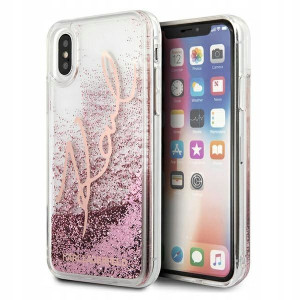 Karl Lagerfeld KLHCPXTRKSRG iPhone X/Xs różowo-zło