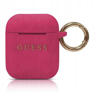 Guess GUACCSILGLFU AirPods cover fuksja/fuchsia Si