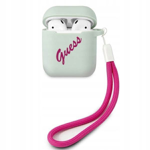 Guess GUACA2LSVSBF AirPods cover niebieski fuksja/