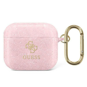 Guess GUA3UCG4GP AirPods 3 cover różowy/pink Glitt
