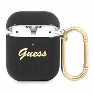 Guess GUA2SASMK AirPods cover czarny/black Saffian