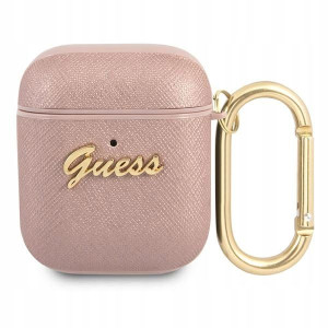 Guess GUA2SASMP AirPods cover różowy/pink Saffiano