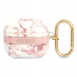 Guess GUA3HCHMAP AirPods 3 cover różowy/pink Marbl