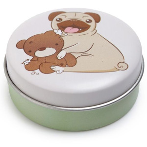 Balsam do ust w puszce Pies Mops - Jabłkowy