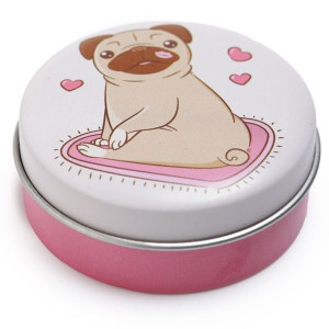 Balsam do ust w puszce Pies Mops - Wiśniowy