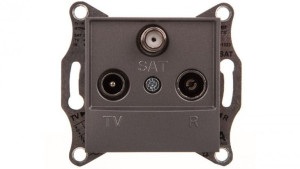 ASFORA Gniazdo R-TV-SAT przelotowe (4dB) bez ramki stal EPH3500262