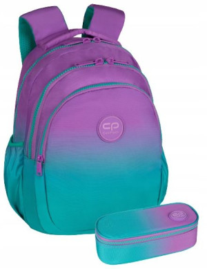 ZESTAW Plecak Coolpack Ombre Turkus fiolet kl.1-3