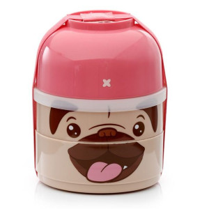 Lunchbox potrójny - Pies mops