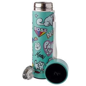 Butelka termoizolacyjna z termometrem cyfrowym Simon's Cat