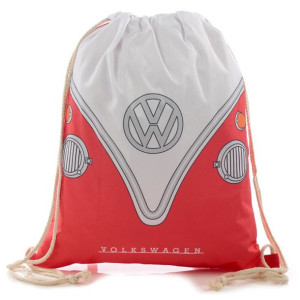 Plecak worek ściągany sznurkami - Volkswagen VW T1 camper czerwony