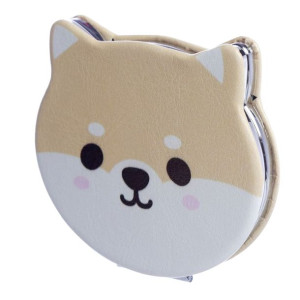 Lusterko składane ekoskóra - Pieseł shiba inu