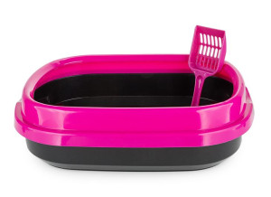 Kuweta Polly Happet plastikowa ciemny róż 49x40x13cm