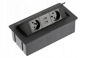 Gniazdo Meblowe Wpuszczane W Blat Czarne Usb