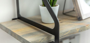 Podpora Pod Półkę Metalowa Loft Czarna 20 Kg 2 Szt