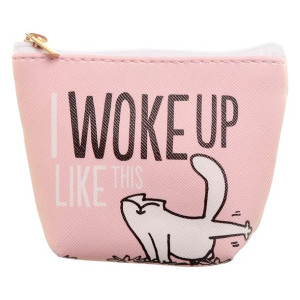 Portmonetka zamykana na suwak Kot Simona - I woke up like this