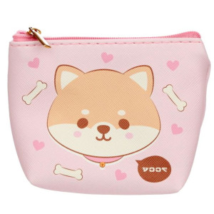 Portmonetka zamykana na suwak - Pies shiba inu wzór 1