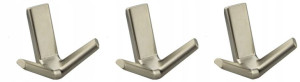 Wieszak meblowy nowoczesny na ubrania inox 3 szt