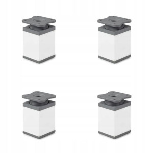 Nóżki meblowe kwadratowe H-6 cm białe 4x